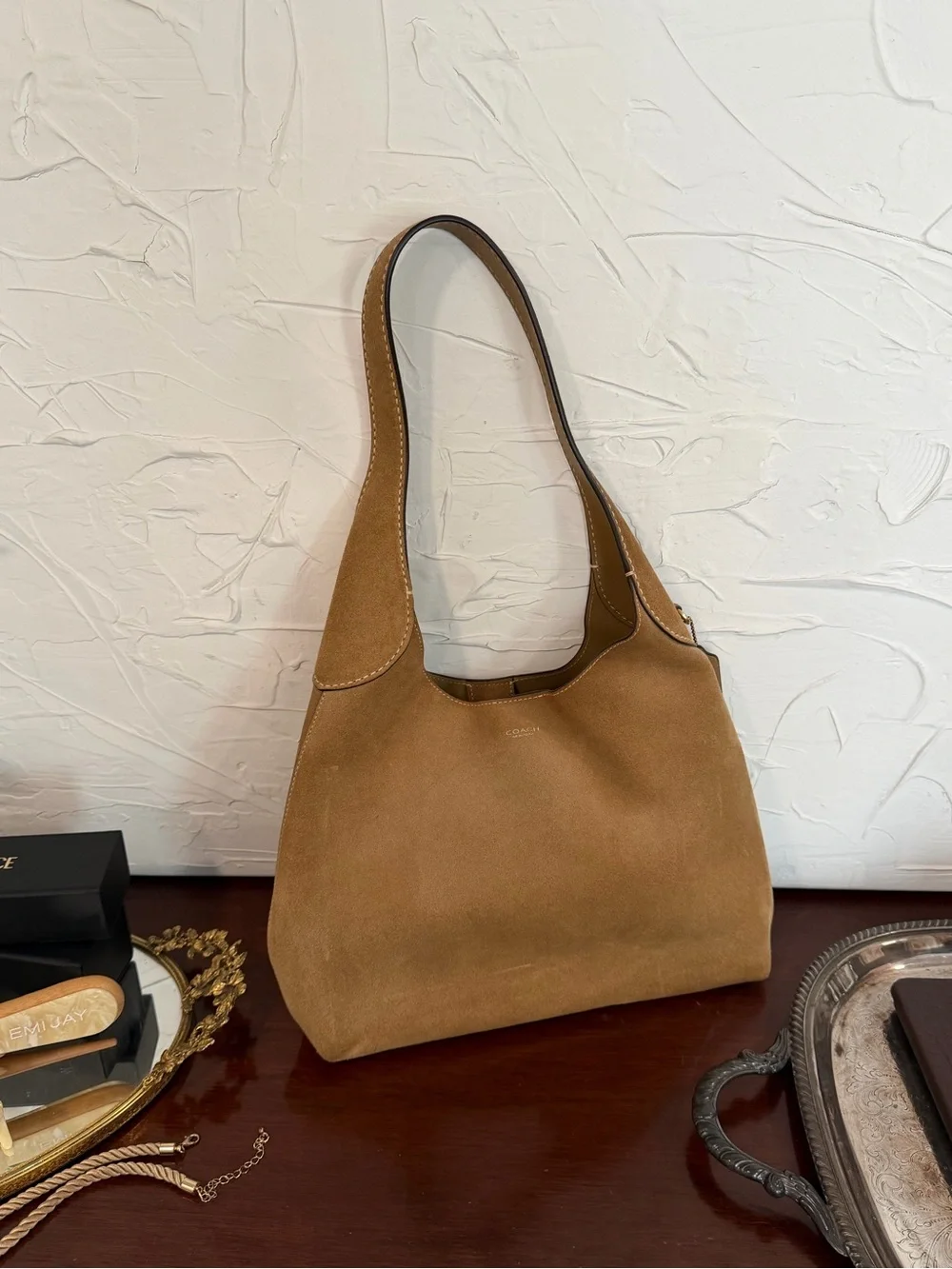 Coach Suede Sand Brooklyn 28 with original dust bag